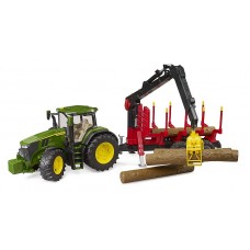 John Deere 7R 350 boomstam trailer 1:16 (Bruder)