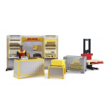 DHL shop met handpallet 1:16 (Bruder) DHL shop met handpallet 1:16 (Bruder)