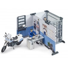 Politiebureau met politie motor 1:16 (Bruder) Politiebureau met politie motor 1:16 (Bruder)