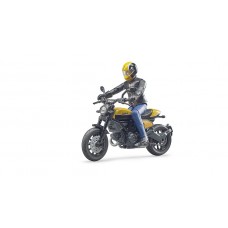 Scrambler Ducati Full Throttle met motorrijder 1:16 (Bruder)