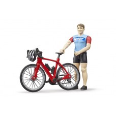 Racefiets met fietser 1:16 (Bruder) Racefiets met fietser 1:16 (Bruder)