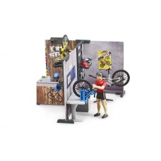 Fiets- en service winkel 1:16 (Bruder)