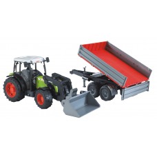 Claas Nectis 267 F met voorlader en trailer 1:16 (Bruder) Claas Nectis 267 F met voorlader en trailer 1:16 (Bruder)