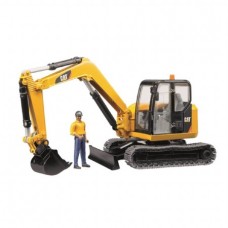 Cat Mini kraan en bestuurder 1:16 (Bruder)