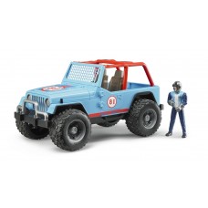 Jeep Cross Country racer blauw met chauffeur 1:16 (Bruder)