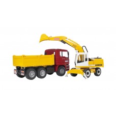 MAN TGA kipper met Liebherr kraan 1:16 (Bruder) MAN TGA kipper met Liebherr kraan 1:16 (Bruder)