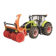 Claas Axion 950 met sneeuwkettingen en sneeuwblazer 1:16 (Bruder)