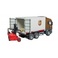 Scania R-Series UPS met vorkheftruck 1:16 (Bruder) Scania R-Series UPS met vorkheftruck 1:16 (Bruder)