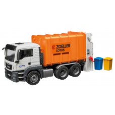 MAN TGS vuilniswagen (oranje) 1:16 (Bruder) MAN TGS vuilniswagen (oranje) 1:16 (Bruder)