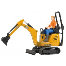 JCB Micro 8010 CTS en arbeider 1:16 (Bruder)